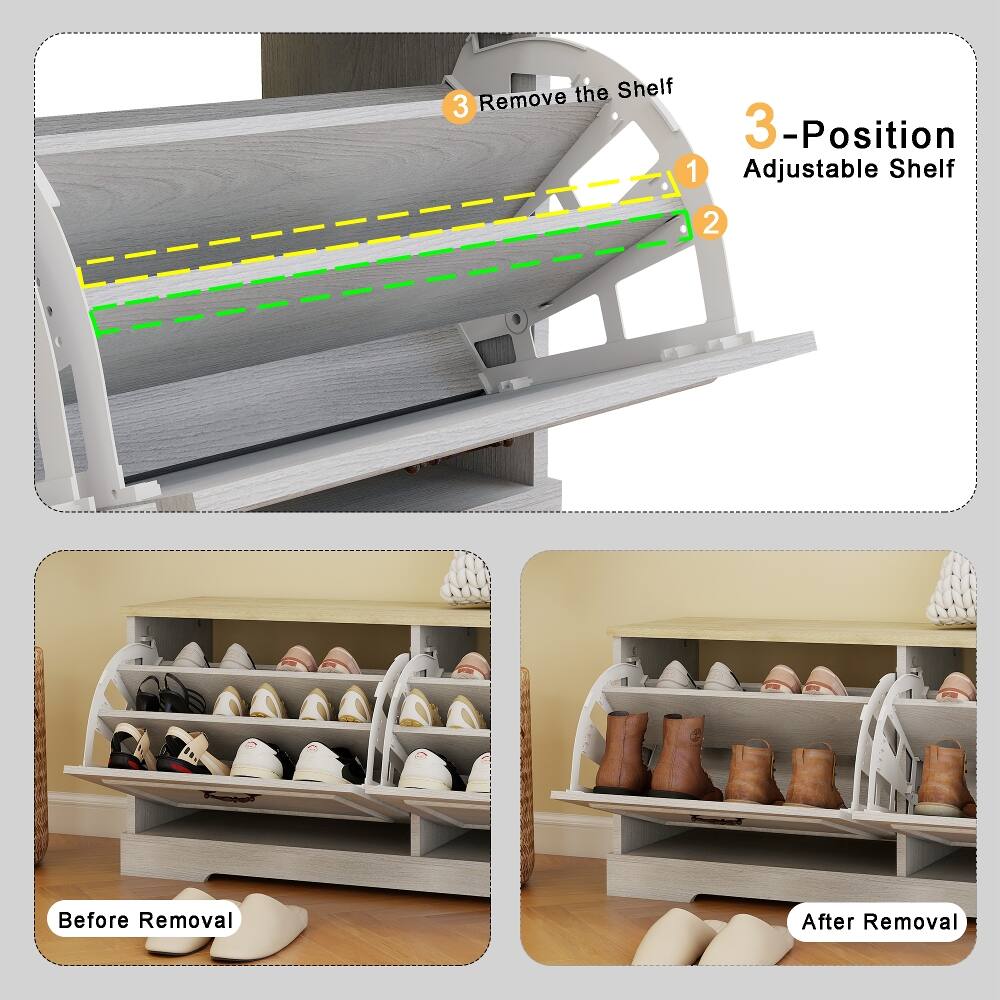 Remove the Shelf  
3-Position Adjustable Shelf

Before Removal  
After Removal