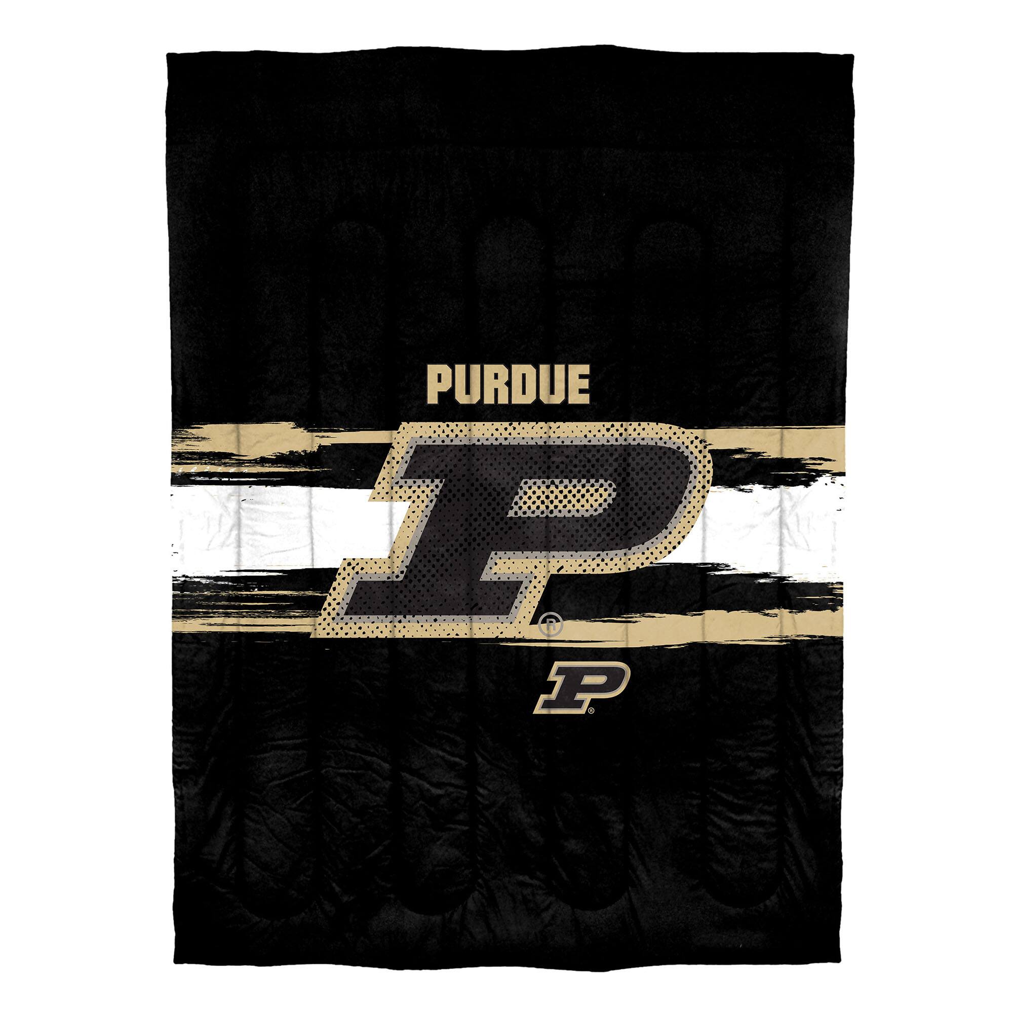 Angle. Sweet Home Collection - NCAA Purdue Boilermakers Comforter & Sham Set- Twin/Twin XL - Multicolored.