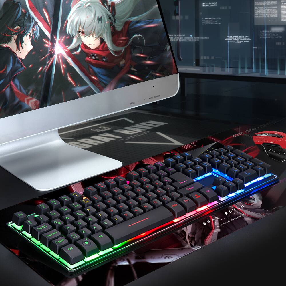 Alt View 2. CloudRest Pro - Gaming Mouse Pad Large GT876 PUNIShing - PUNIShing-Red.