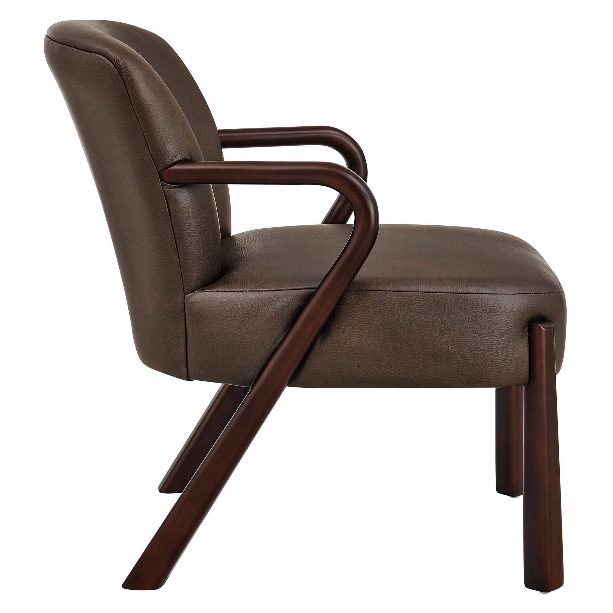 Alt View 2. Modway - Arden Faux Leather Upholstered Accent Armchair by Modway - Espresso.