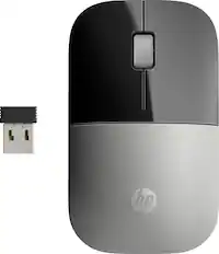 Front. HP - Z3700 G2 Wireless Blue LED Mouse - Natural Silver.