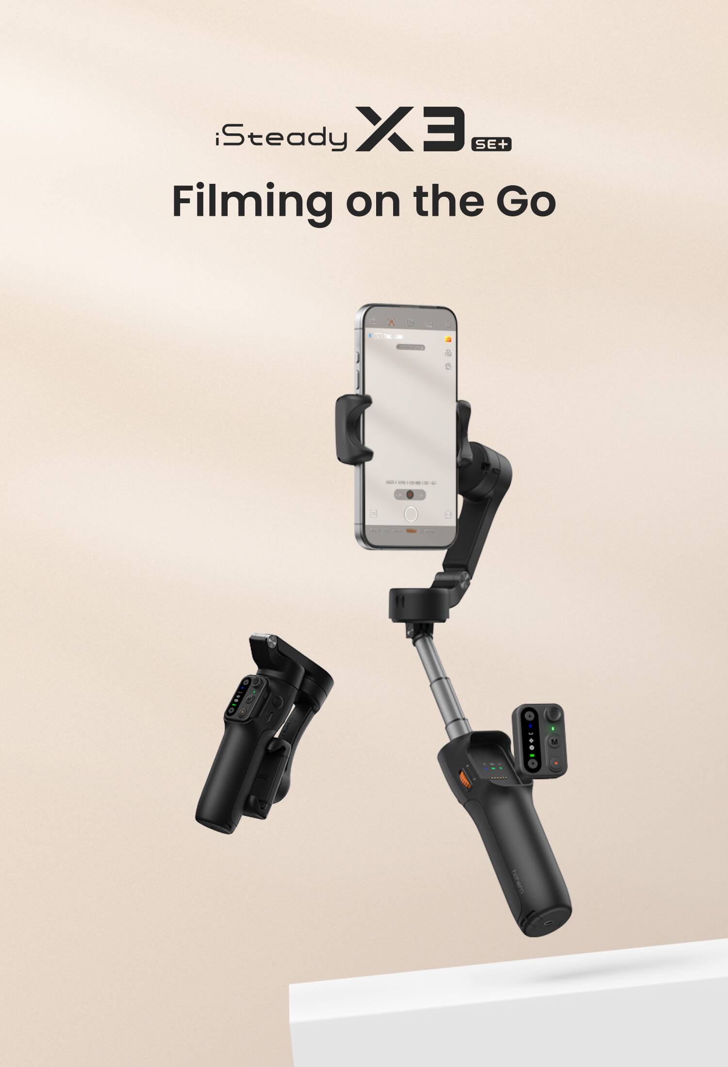 Hohem iSteady X3 SE Plus Smartphone Gimbal Stabilizer Black