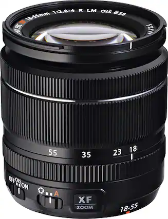 Front. Fujifilm - XF 18-55mm f/2.8-4 OIS Zoom Lens - Black.