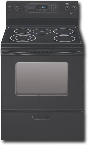 Front Standard. KitchenAid - 30" Self-Cleaning Freestanding Electric Range - Black.