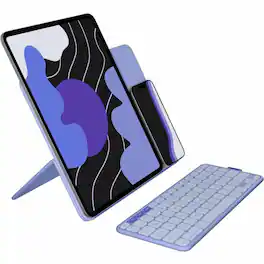 Logitech - Flip Folio Keyboard Case for iPad Pro 13" M4/M5 & Air M2/M3/M4, Protective, Stowable - Lilac