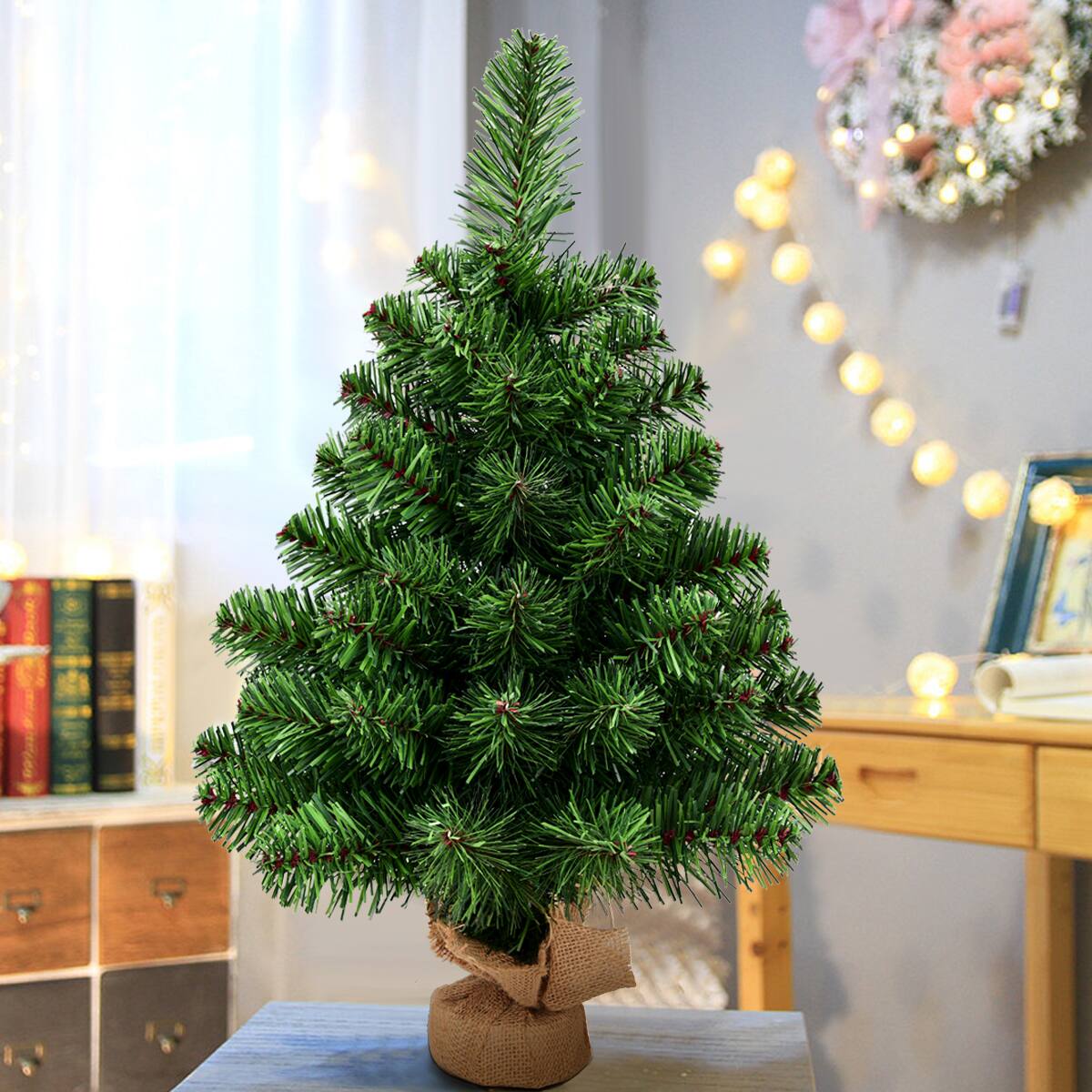 Alt View 3. Costway - Costway 2Ft Season Decoration PVC Artificial Small Christmas Tree - Green.