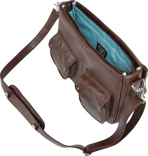 Alt View Standard 1. Jo Totes - Betsy Camera Bag - Chocolate/Light Blue.