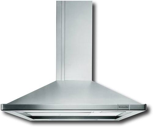 Front Standard. KitchenAid - 36" Convertible Range Hood - Stainless-Steel.