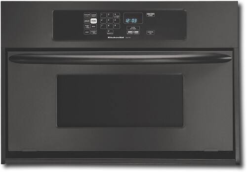 Front Standard. KitchenAid - 30" Ultima Cook 1.4 Cu. Ft. Built-in Microwave Oven - Black.