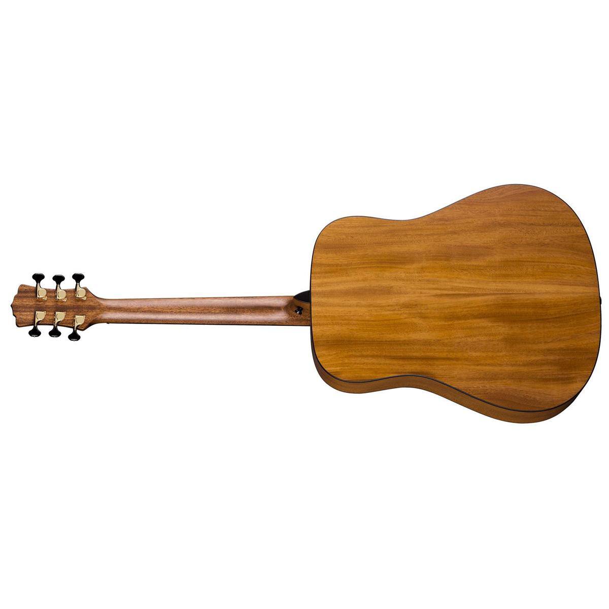 Alt View 1. Luna - Luna Art Recorder All Solid Wood Dreadnought 6-String Guitar, Satin Natural.