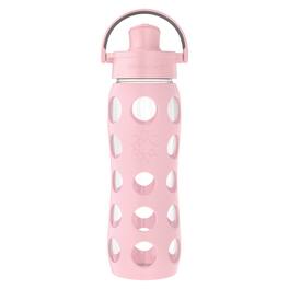 Lifefactory - Lg4321mdr4 22-oz. Glass Water Bottle With Active Flip Cap And Protective Silicone Sleeve (desert Rose) - Pink