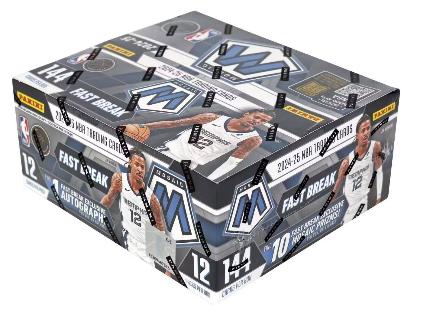 Sure, here is the corrected and grouped text from the image:

---

**2024-25 NBA Trading Cards**

**Fast Break**

**Panini**

**144 Cards Per Box**

**12 Packs Per Box**

**Mosaic**

**Fast Break Exclusive Autograph**

**Fast Break Exclusive Mosaic Prizms!**

**Find 10**

**Panini**

**NBA**

**Memphis**

**12**

**KJL**

**NC209487826**

**Panini**

**NBA**

**Memphis**

**12**

**Panini**

**NBA**

**Memphis**

**12**

**Panini**

**NBA**

**Memphis**

**12**

**Panini**

**NBA**

**Memphis**

**12**

**Panini**

**NBA**

**Memphis**

**12**

**Panini**

**NBA**

**Memphis**

**12**

**Panini**

**NBA**

**Memphis**

**12**

**Panini**

**NBA**

**Memphis**

**12**

**Panini**

**NBA**

**Memphis**

**12**

**Pan