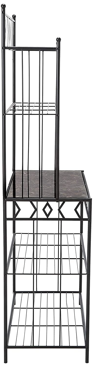 Alt View 3. Kings Brand Furniture - Kings Brand Furniture 5-Tier Standing Kitchen Bakers Rack for with Storage Microwave Stand, Metal Frame - Black.