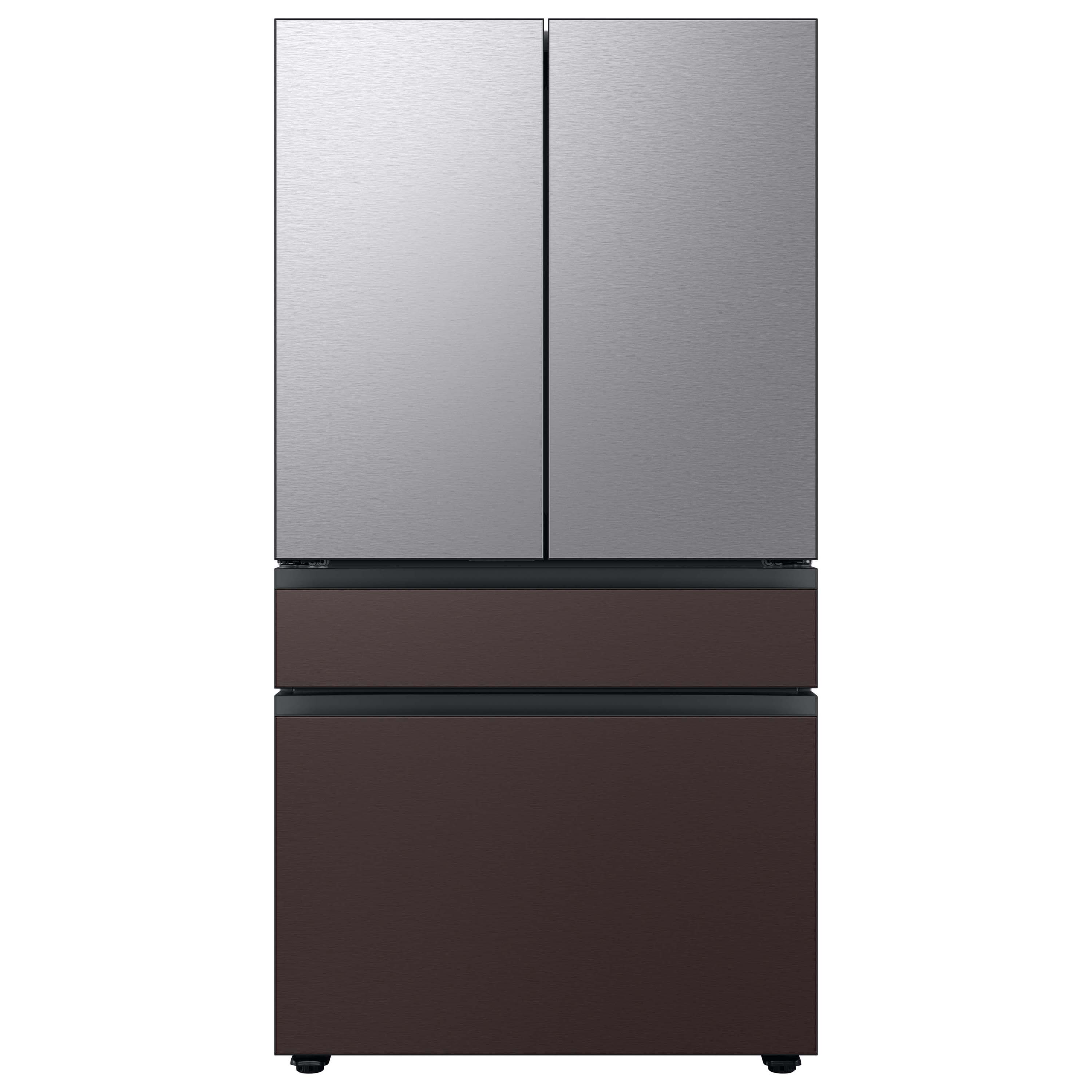 Alt View 11. Samsung - Bespoke 4-Door French Door Refrigerator Panel - Middle Panel - Tuscan Steel.