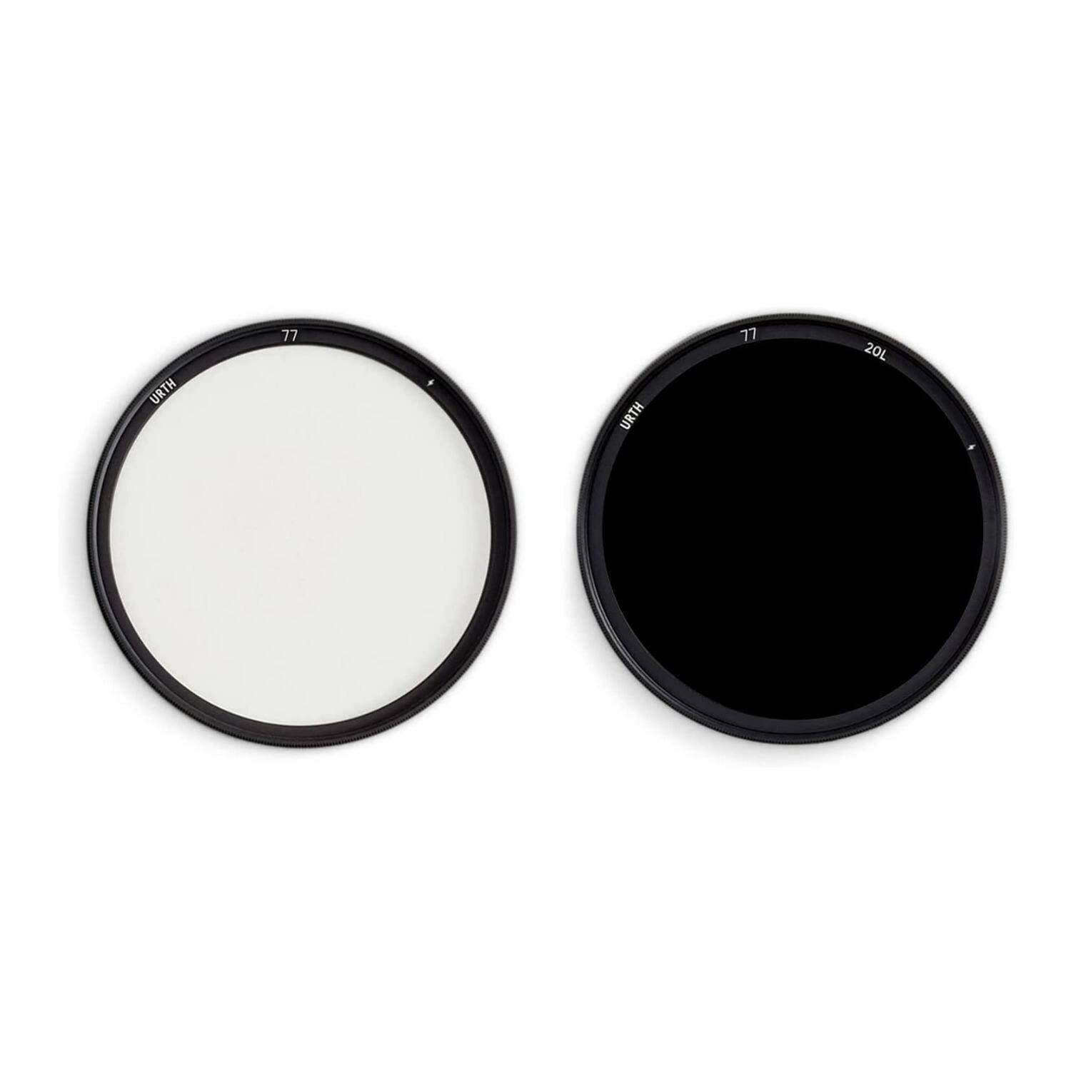 Left. Urth - Urth 77mm Magnetic ND1000 (10 Stop) B270 Schott Professional Lens Filter Plus+.