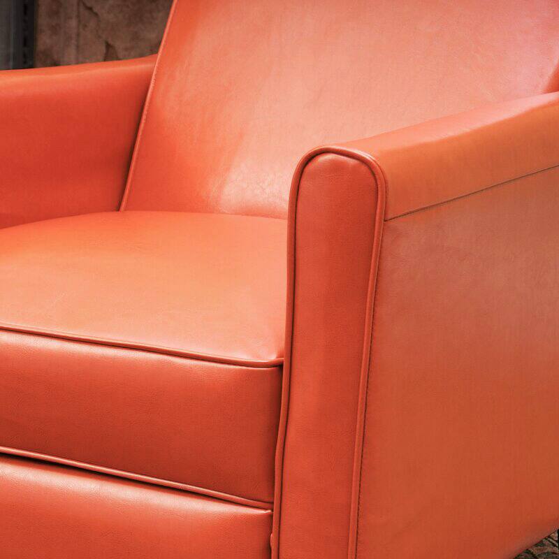 Alt View 5. TinyHomie - Recliner Push Back Chair for Elegant Home Décor Orange - Orange.