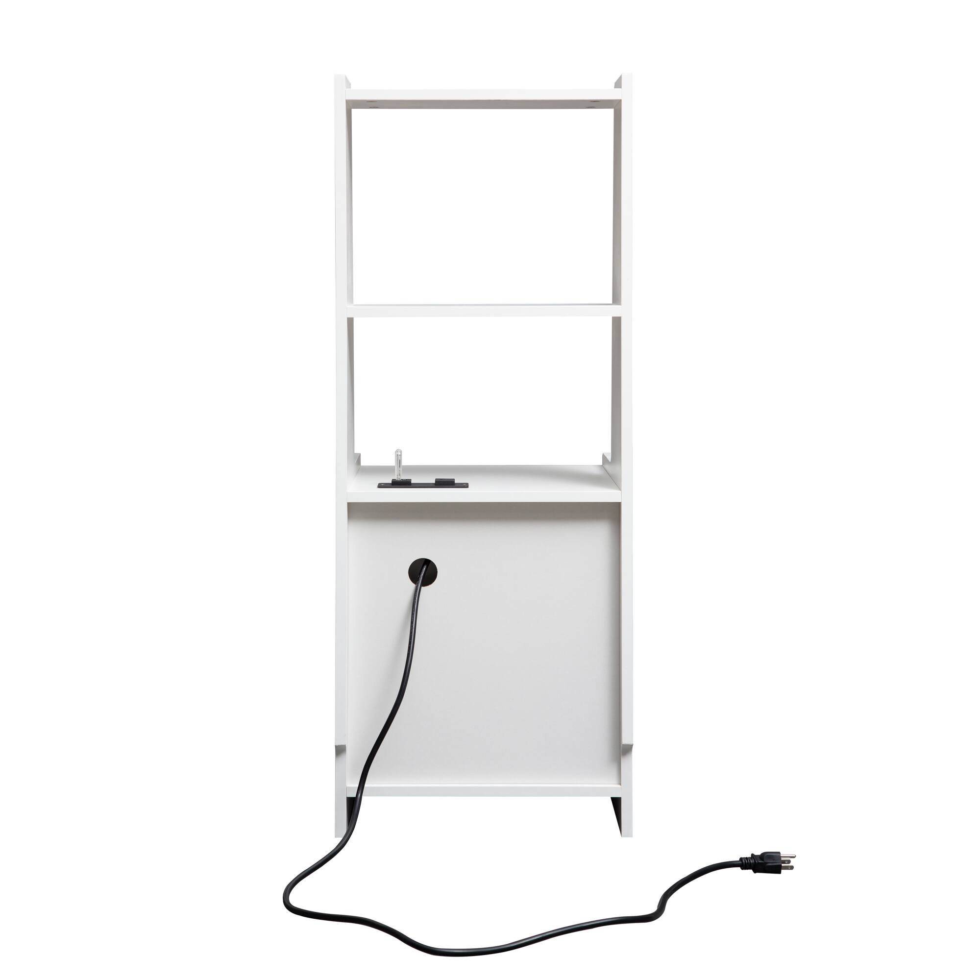 Alt View 2. Spaco - Spaco Nightstands Set of 2, Smart 2 Drawers Nightstand with Charging Station, USB C Ports, Night Light and Storage Shelf - White.