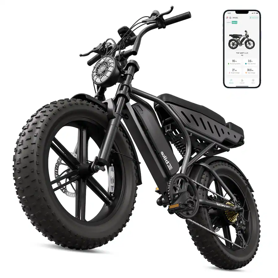 TST GRP R9 1500W Long Range Full Suspension Moped Style Electric Bike ...