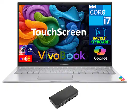 - Intel Core i7
- TouchScreen
- Backlit Keyboard
- IPS Super Clear
- WiFi 6E
- VivoBook
- Copilot
- ASUS Vivobook