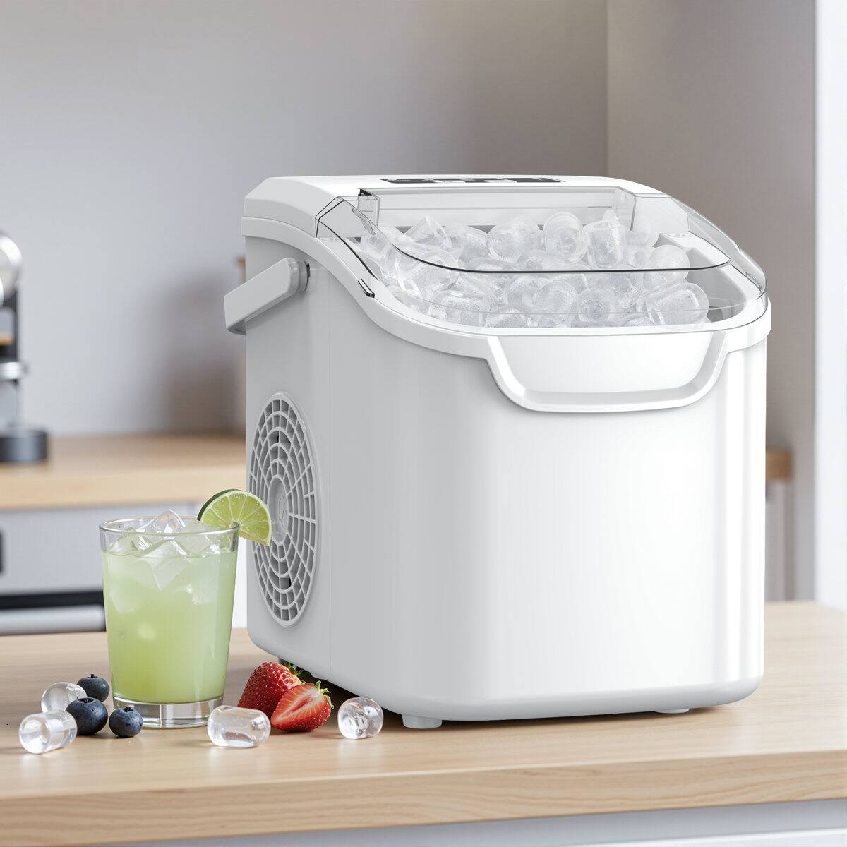 Electactic Portable 12hq Countertop Bullet Ice Maker 26lbs/24h with ...