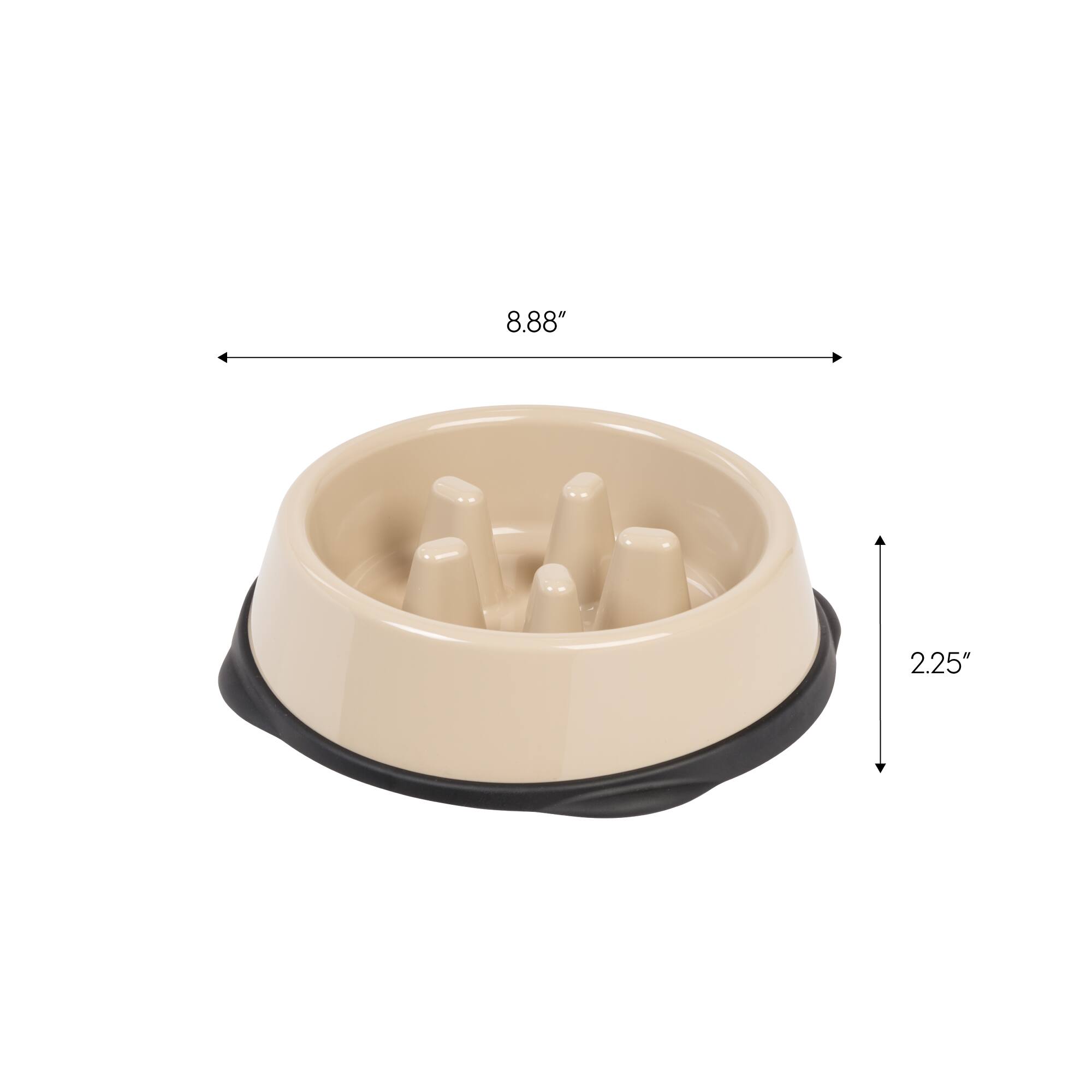 IRIS USA 2Cup/4Cup Slow Feeder Dog Bowl for Pets Tan - Best Buy
