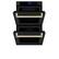 Angle. ZLINE - 30" Autograph Edition Double Wall Oven with Self Clean and True Convection in Black Stainless Steel and Polished Gold - Multicolor.