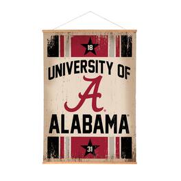 Evergreen Enterprises - Alabama Crimson Tide 36" x 54" Large Canvas Wall Art Tapestry with Wood Frame - Multicolor