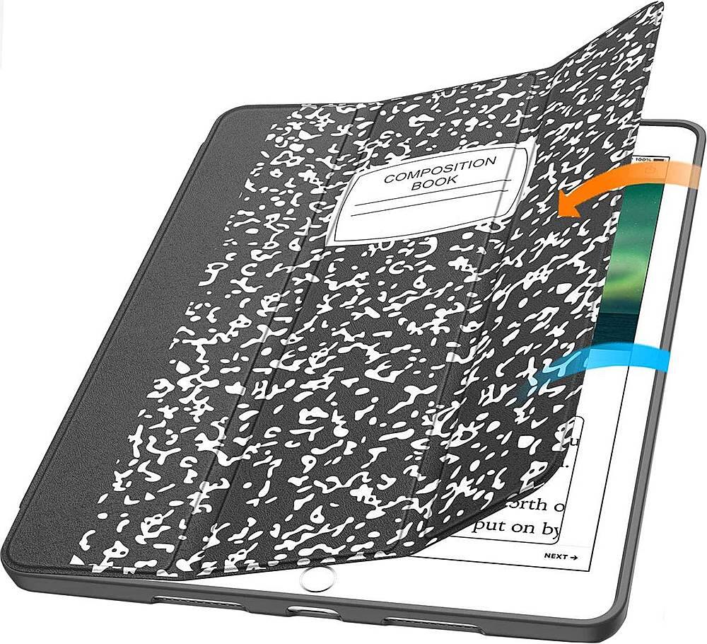 Alt View 14. SaharaCase - Folio Case for Apple iPad 10.2 (8th Generation 2020) and (9th Generation 2021) - Black/White.