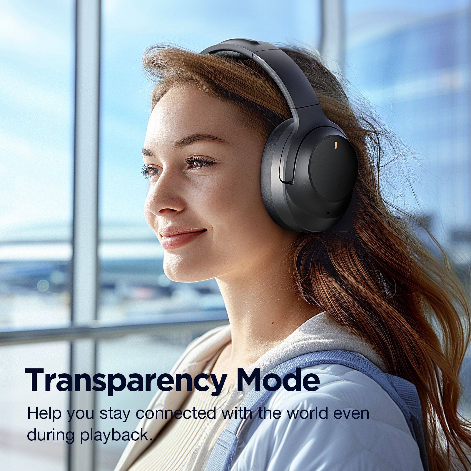 Transparency Mode  
Help you stay connected with the world even during playback.