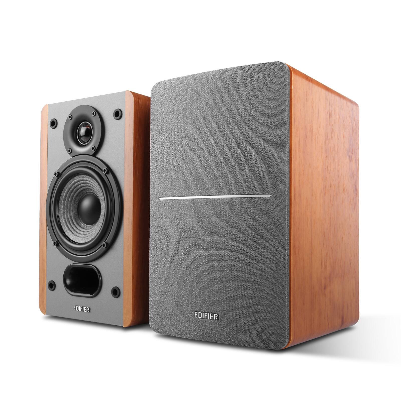 Edifier - P12 Passive Bookshelf Speakers 2-way Speakers Needs amplifier or receiver - Brown