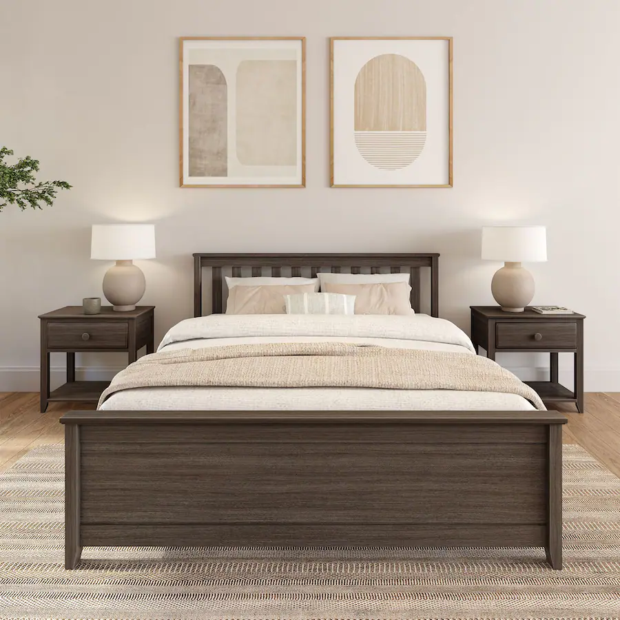 Clay Wooden Rodes Plank+Beam Classic Queen Bed Clay - Best Buy