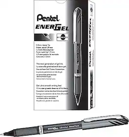 Pentel - EnerGel NV Gel Pens, Black Ink, Dozen (BL30-A)