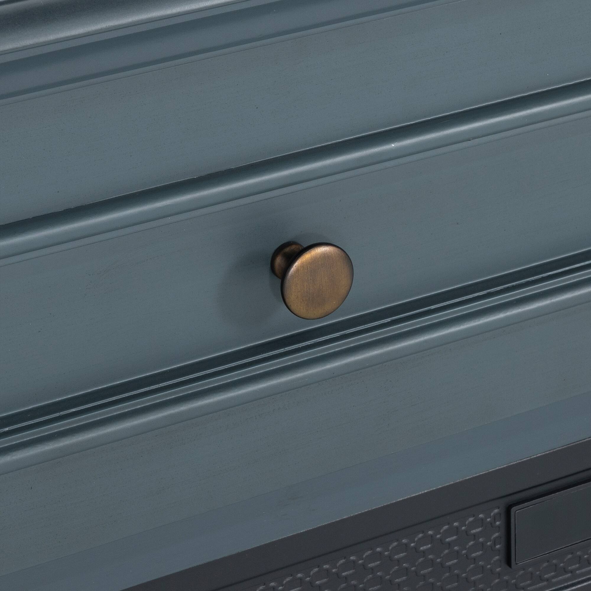 Alt View 6. Vaczon - 74" Fireplace TV Stand with Electric Fireplace, Entertainment Center Media Console with Storage Cabinets for Living Room - Blue Gray.