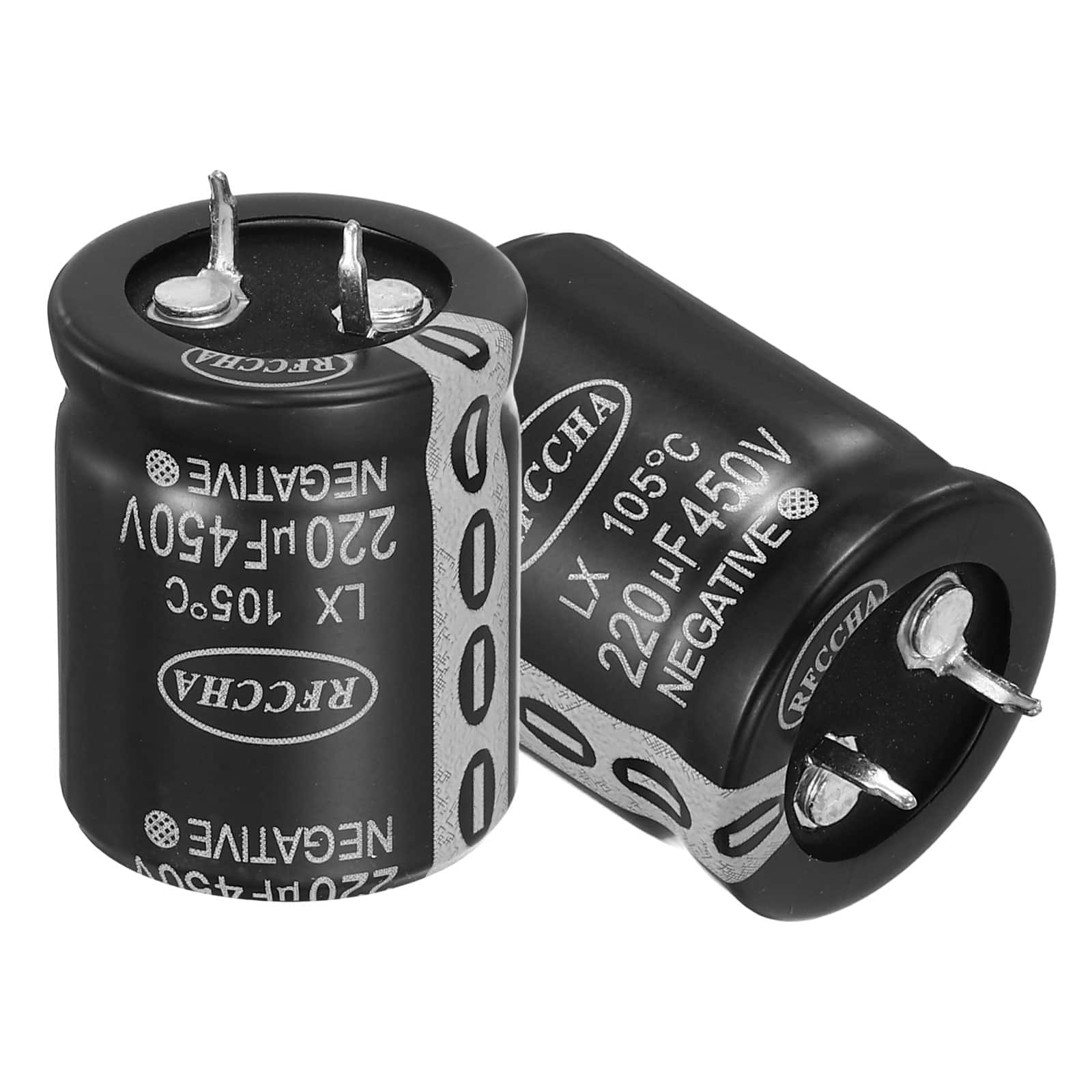 Unique Bargains - 450V 220uF Snap-in Electrolytic Capacitor, 2pcs, 31x25mm, for Audio/Filter/Appliances - Black price history on PriceWatchPro