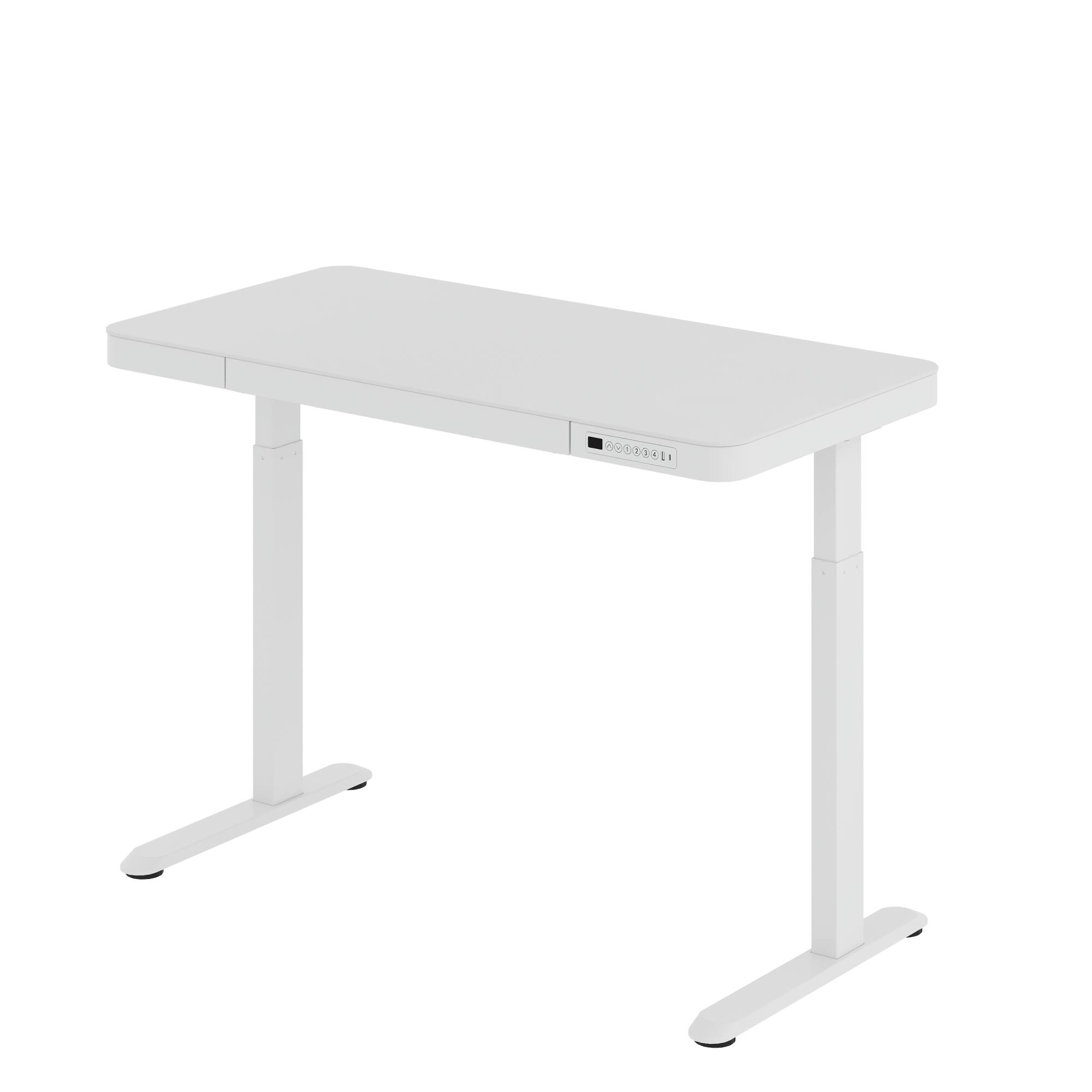 Alt View 6. FlexiSpot - EG9 Series-Glass Top Electric Height Adjustable Standing Desk For Home Office - White.