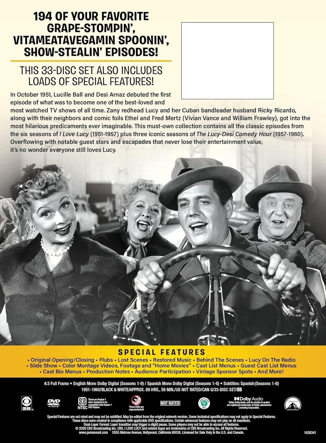 I Love Lucy: The Complete Series (75th Anniversary) DVD - Best Buy