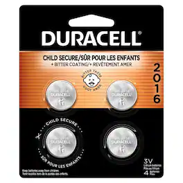 Duracell - Lithium Coin DL2016/CR2016 3 V Button Cell Battery 4 pk - Case of 6