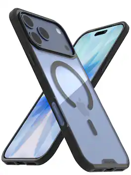 Smartish - iPhone 17 Pro Max MagSafe Case - Gripmunk Protective Slim Grip Magnetic Cover - Clearly Black - Clearly Black (MagSafe)