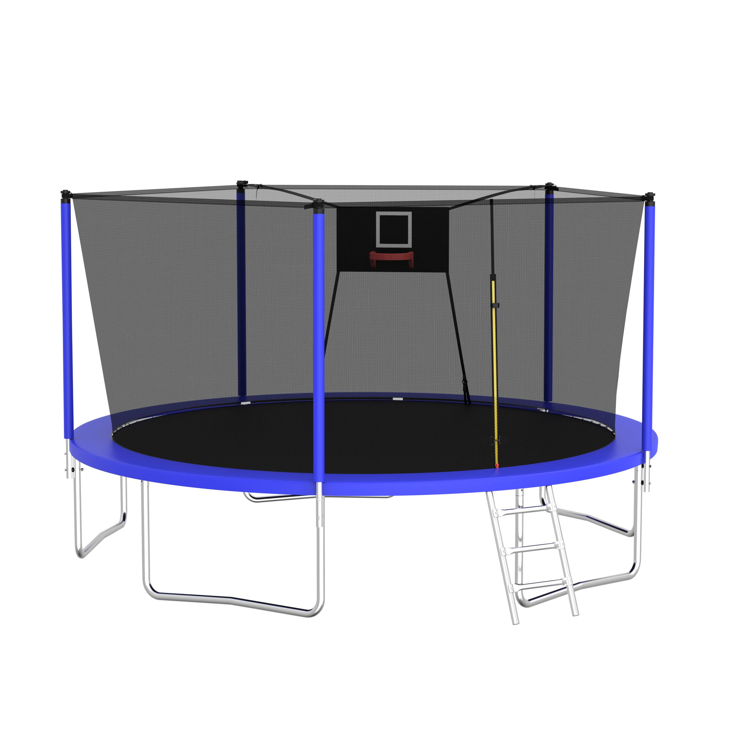 Alt View 2. LOVMOR - Lovmor 14 FT Trampoline with Exercise Handle Recreational Trampoline for Adults.