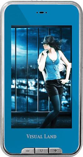 Front Standard. Visual Land - V-Touch Pro 8GB* Video MP3 Player - Blue.