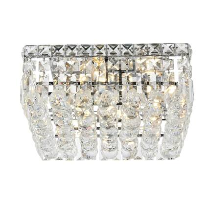 Front. Elegant Lighting - Maxime 4 light Chrome Flush Mount Clear Royal Cut Crystal - Chrome.