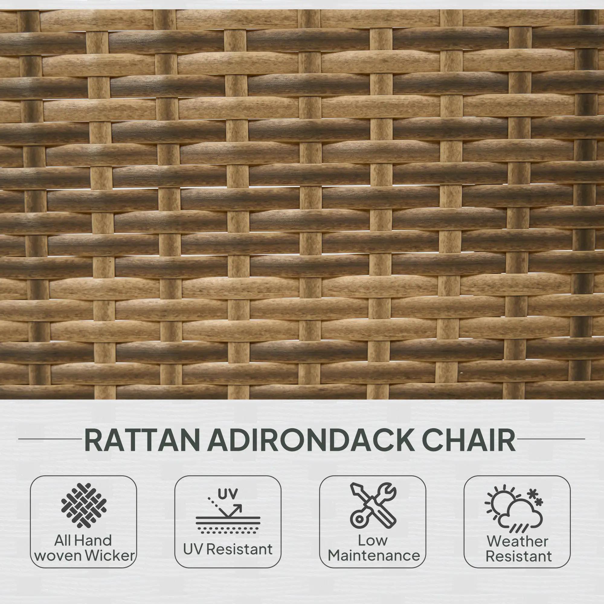 RATTAN ADIRONDACK CHAIR

- All Hand Woven Wicker
- UV Resistant
- Low Maintenance
- Weather Resistant