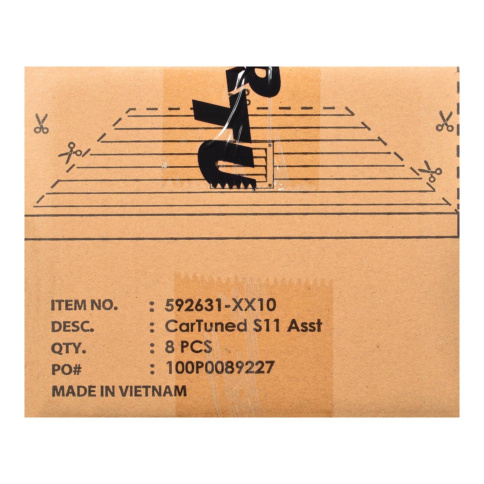 ITEM NO. : 592631-XX10  
DESC. : CarTuned S11 Asst  
QTY. : 8 PCS  
PO# : 100P0089227  
MADE IN VIETNAM