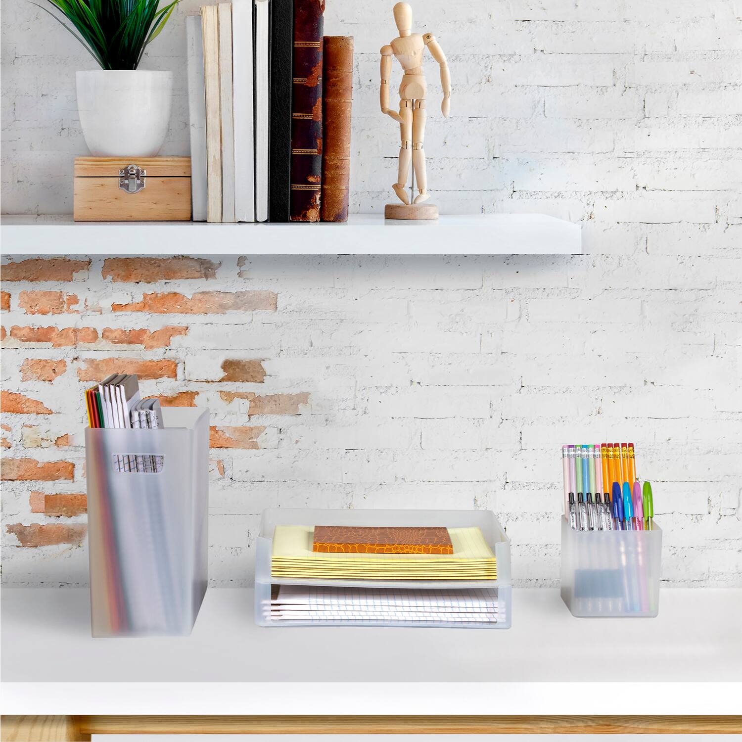 Left. Sorbus - Letter Tray, Office Supplies, Pen Holder Set for Home, Office, Art.