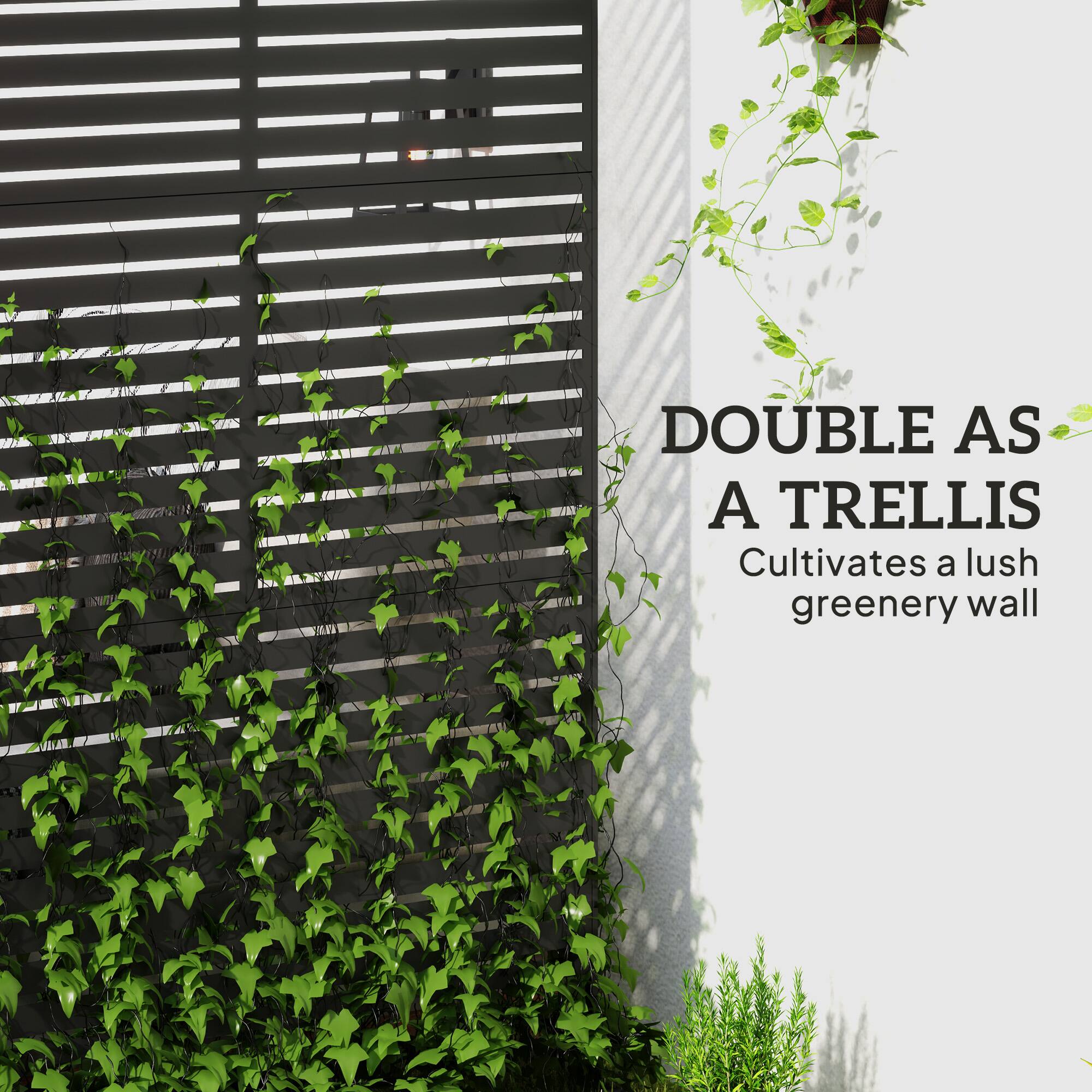 DOUBLE AS A TRELLIS  
Cultivates a lush greenery wall
