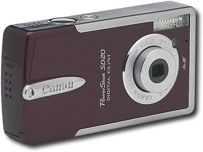 Angle Standard. Canon - PowerShot 5.0MP Digital Camera - Garnet.