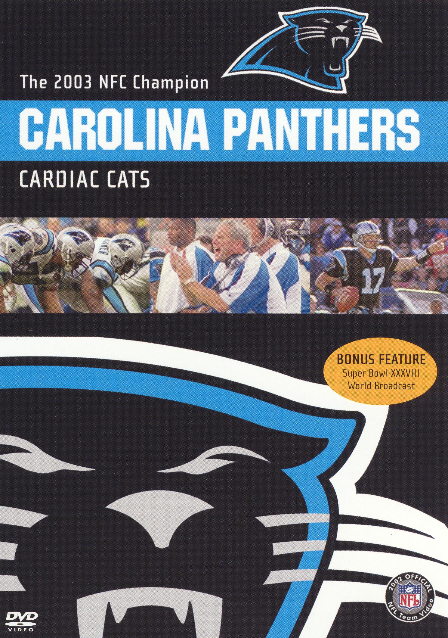 Carolina Panthers T Shirt Charlotte North Carolina Cardiac Cats for life Xl