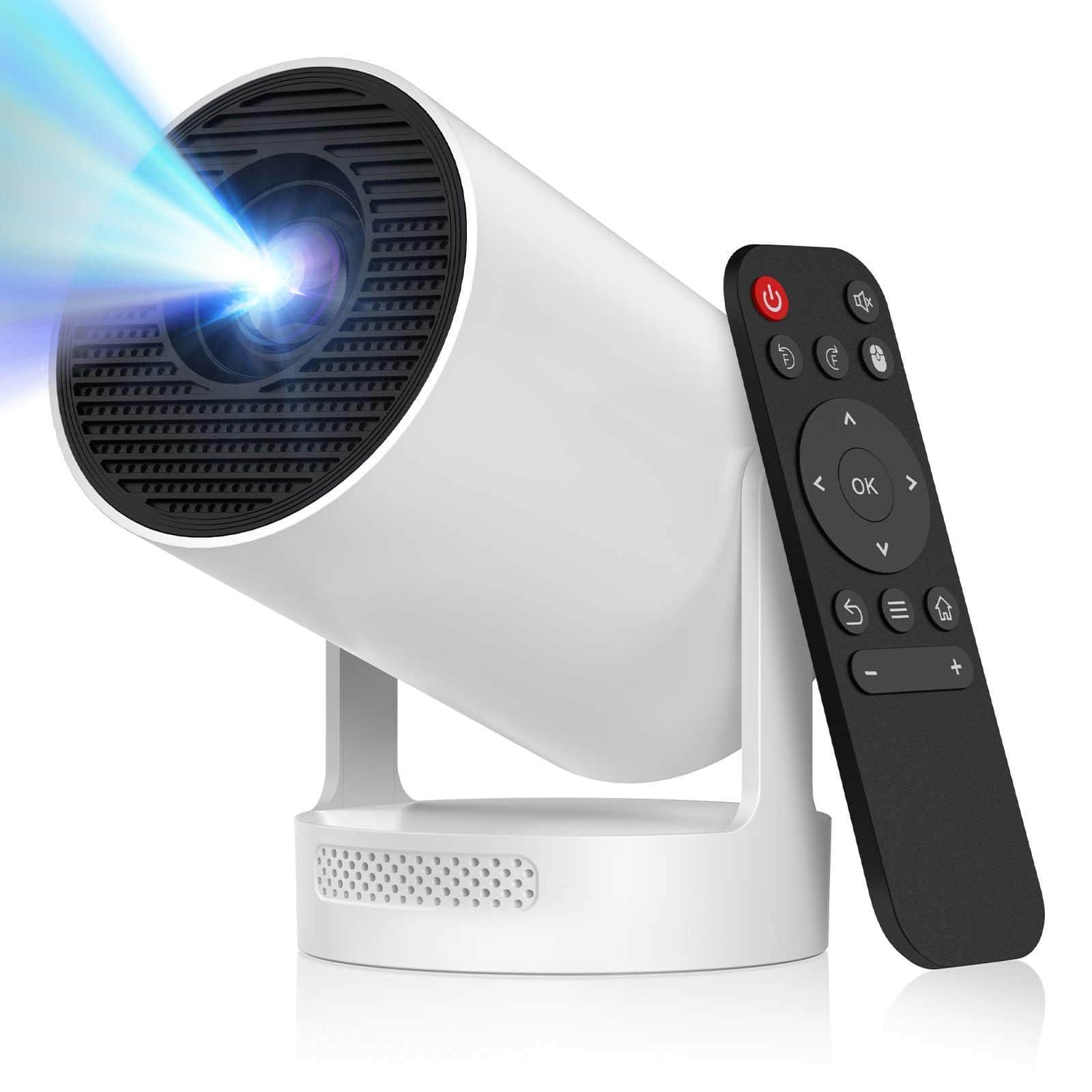 The Best Inks - Mini Projector Support 4k 1080p Portable With Dual Band Wifi6 5g Wireless 5.2 Android 11 160 Ansi Lumens 180° - HY300 Plus