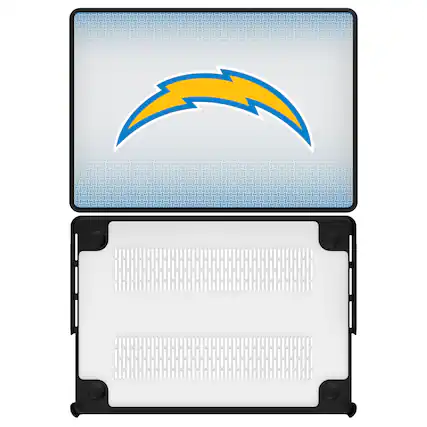 Front. Keyscaper - Los Angeles Chargers Linen MacBook Case - Pro 13 in - Multicolor.