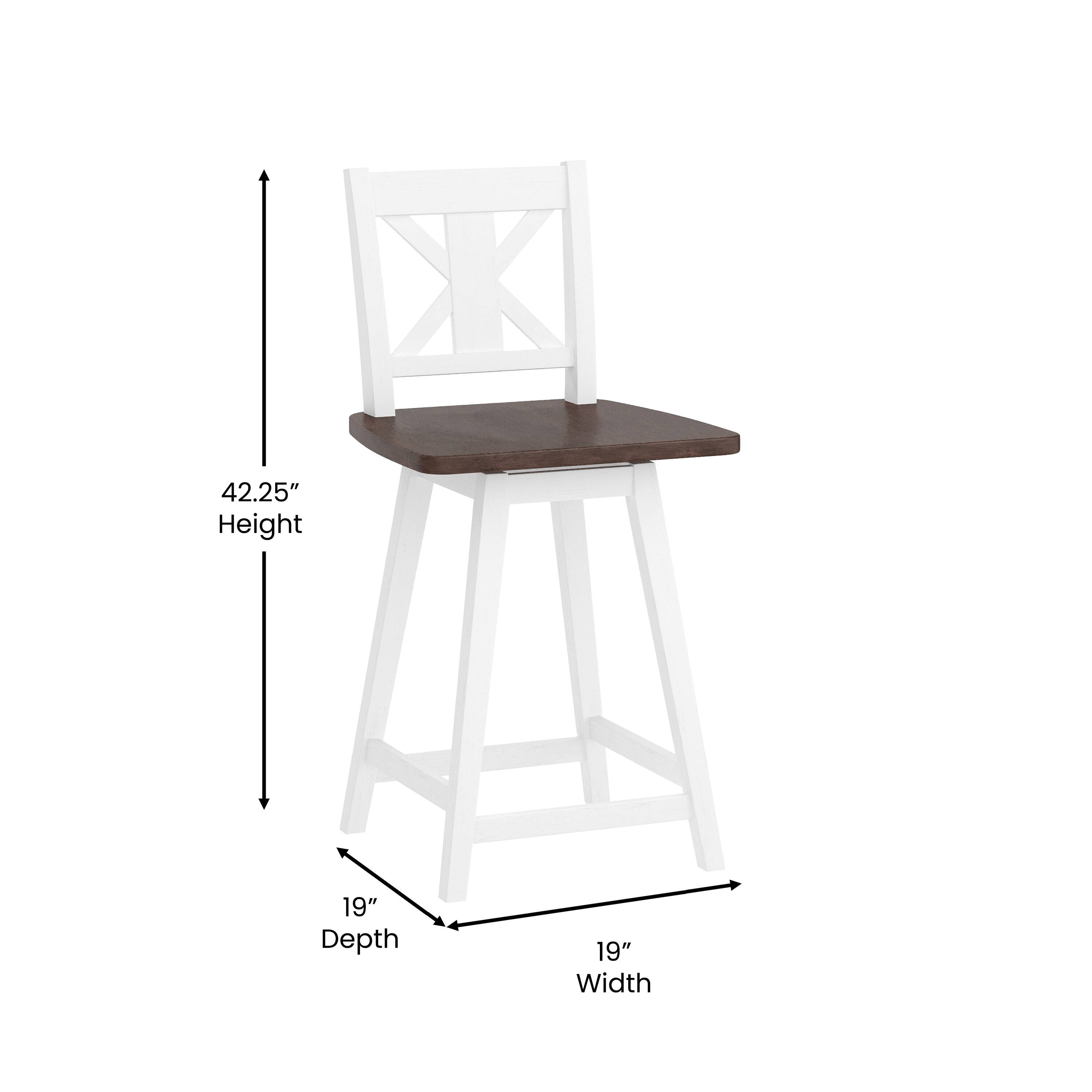 42.25" Height  
19" Depth  
19" Width